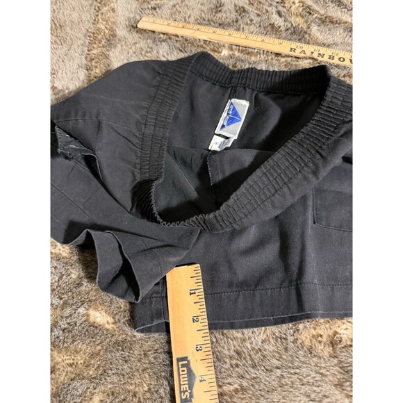 Justin Allen Vintage Black Lightweight Elastic Waist High Rise Shorts M pockets - Picture 4 of 7